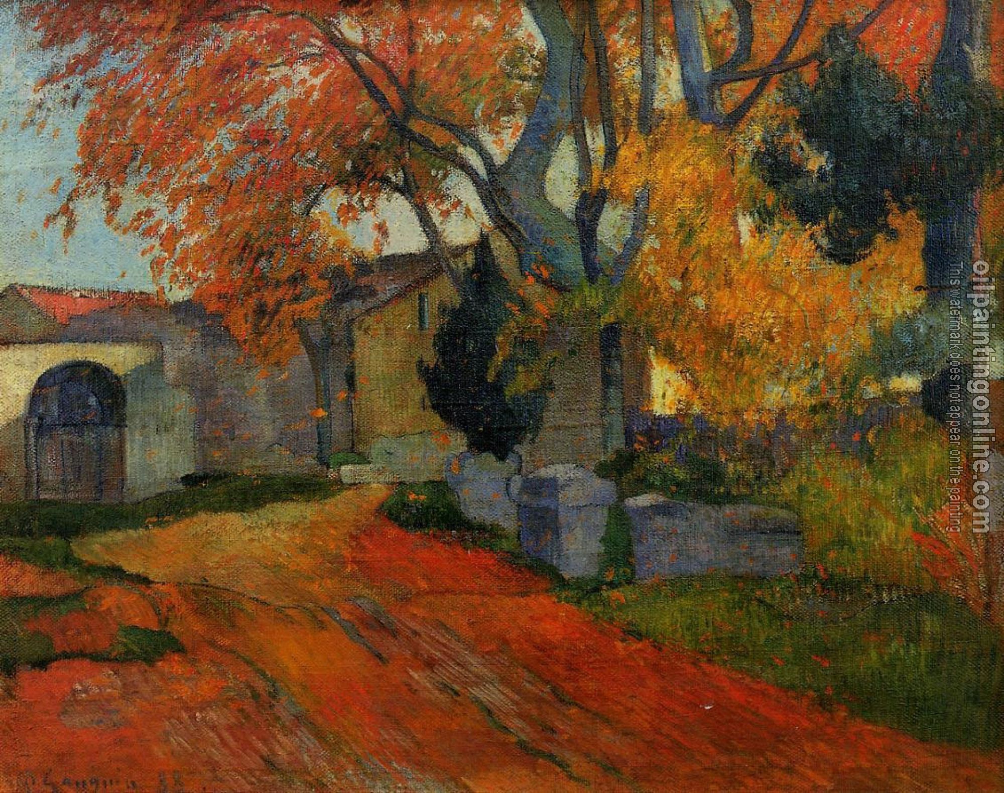 Gauguin, Paul - Lane at Alchamps, Arles